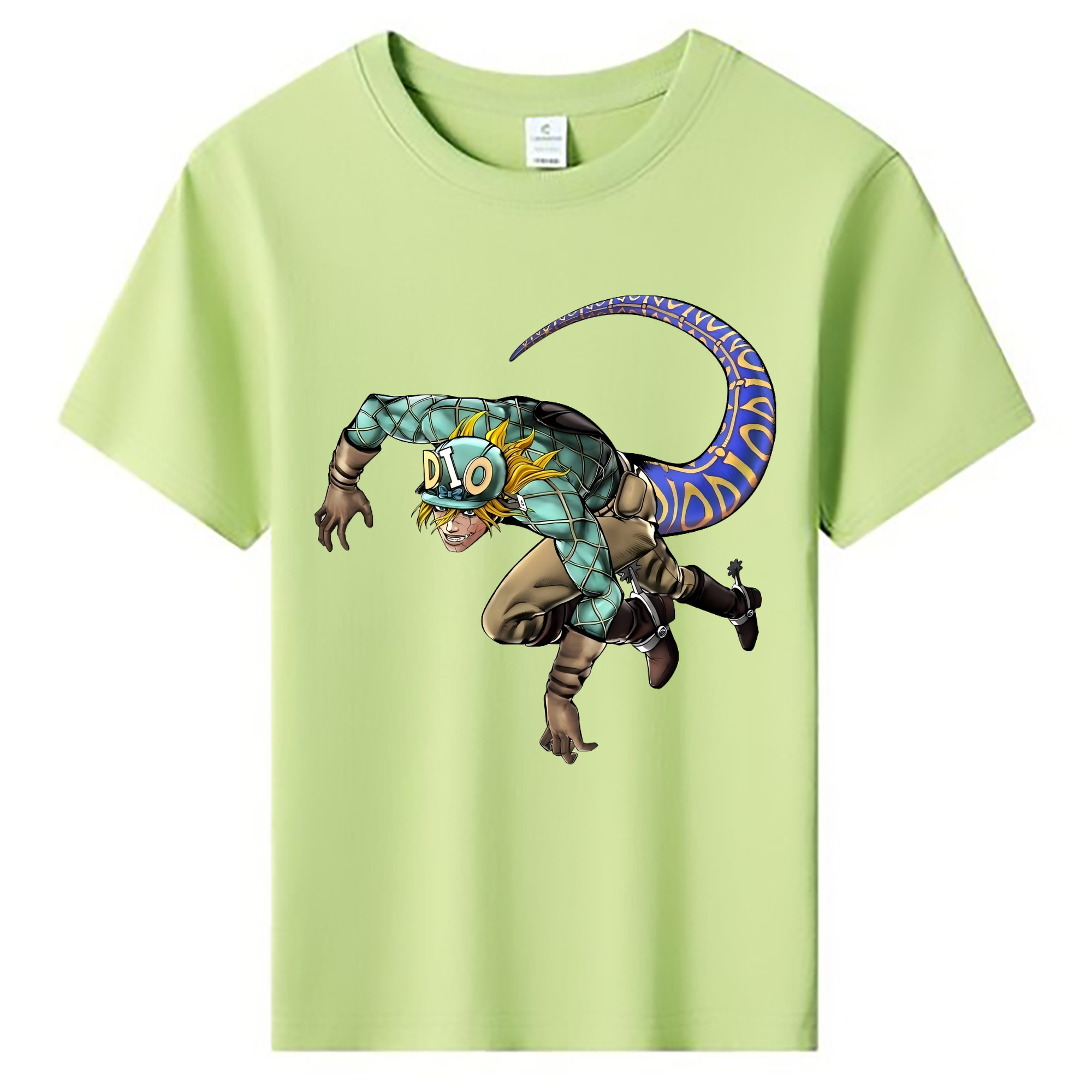 （画像用） ジョジョの奇妙な冒険 ディオ?ブランドー JoJo's Bizarre Adventure Dio Brando 綿100％キッズTシャツ（フロントプリント）